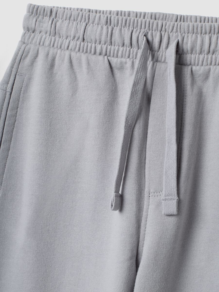 Grey pure cotton jogger trousers_2