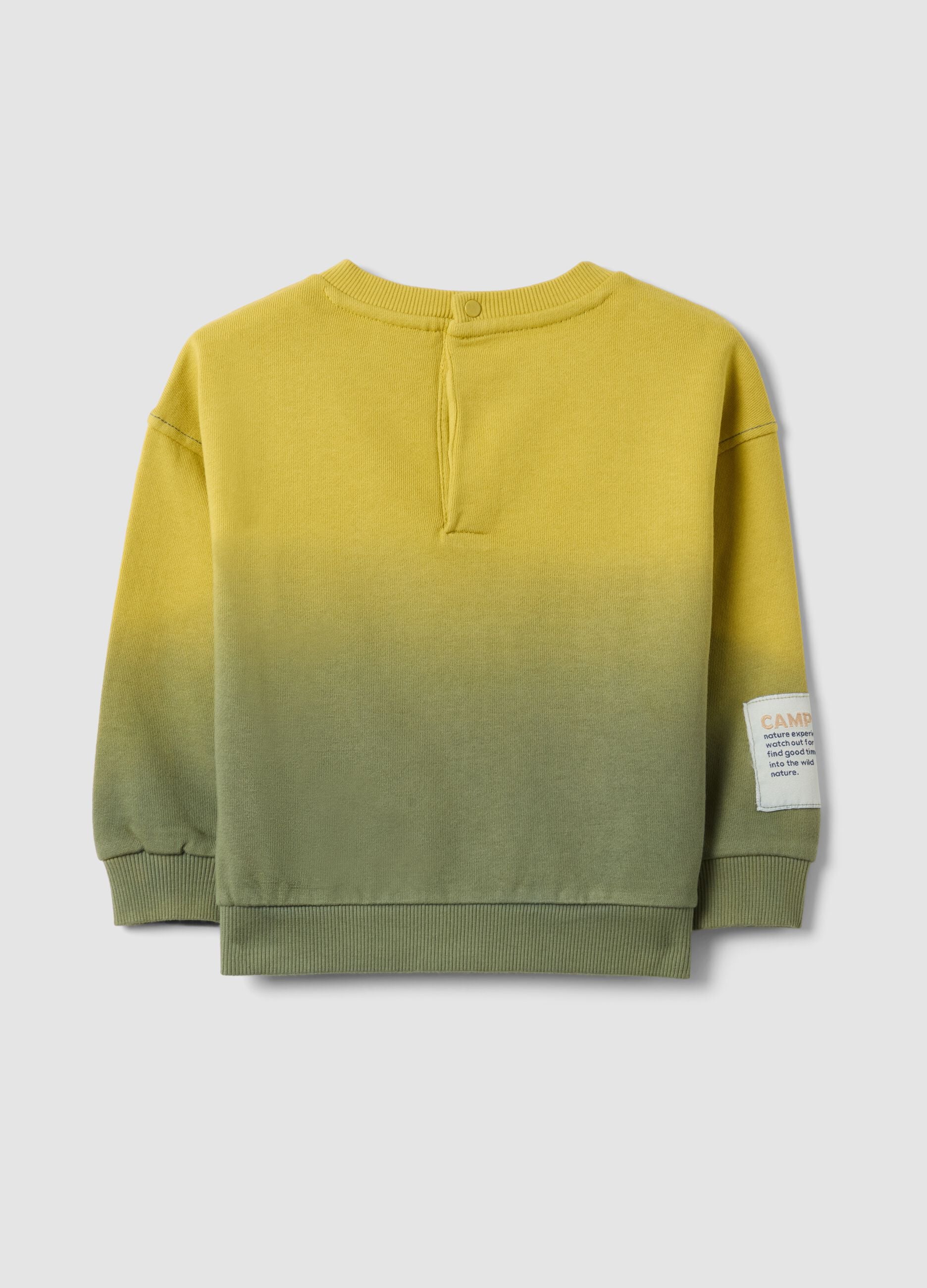 Boys' multicolour pure cotton sweatshirt regular fit with patch
