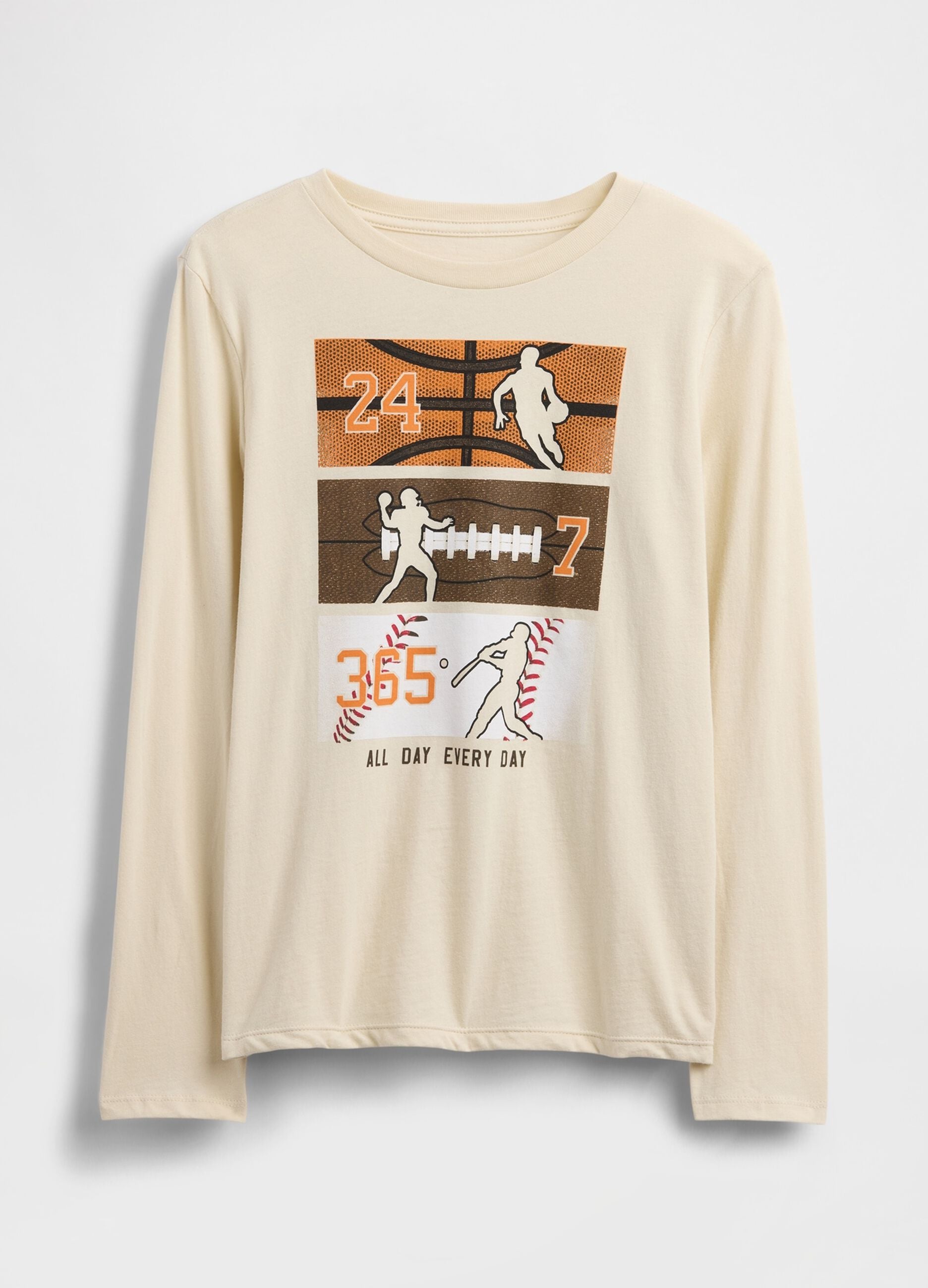 White Long Sleeve Cotton T-shirt
