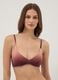 Brown stretch bikini top with ombr&eacute; effect_0