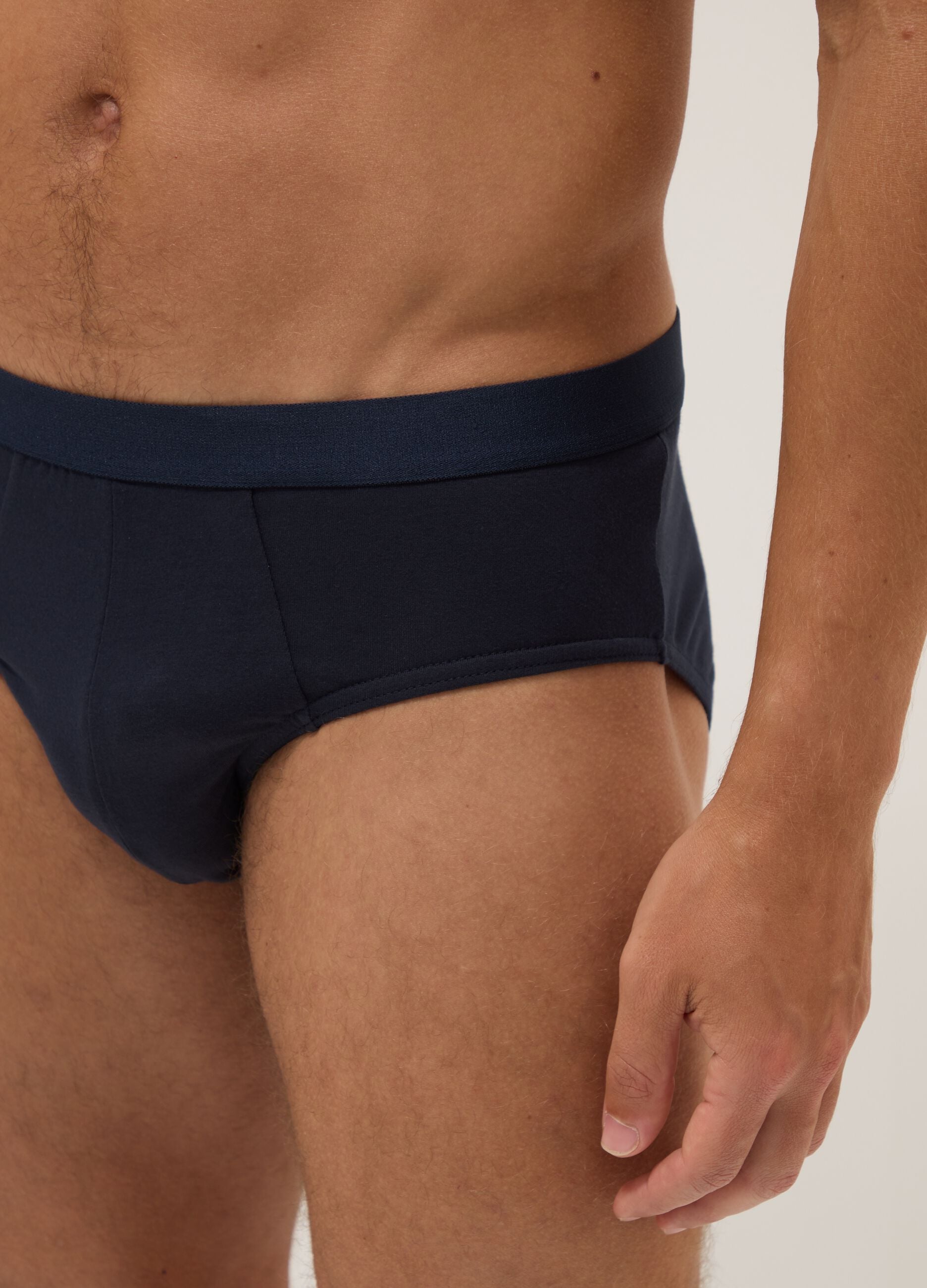 3-pack of blue organic cotton briefs