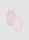 2-pack pink organic cotton pointelle bodysuits for baby girl_1