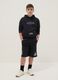 Black pure cotton shorts_0