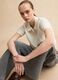 White pure wool polo neck regular fit sweater_0