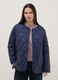 Blue quilted jacket regular fit with buttons_0
