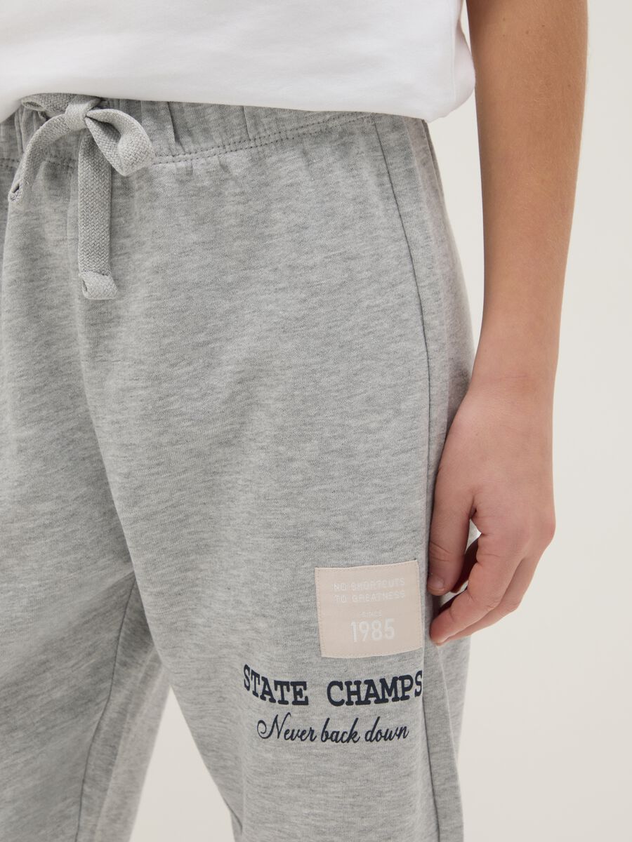 Boys' Grey Jogger Trousers in Pure Cotton Regular Fit_2