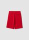 Regular-fit red cotton-blend shorts_4