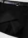 Black regular fit mini skirt with belt_5