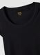 Black short-sleeved fitted cotton stretch T-shirt_5