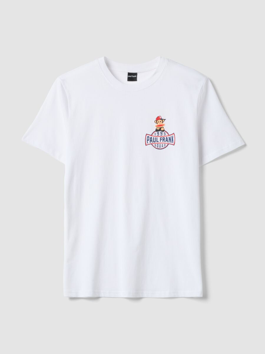 White pure cotton Paul Frank print T-shirt, regular fit_4