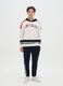 Fleece joggers with drawstring and print_0