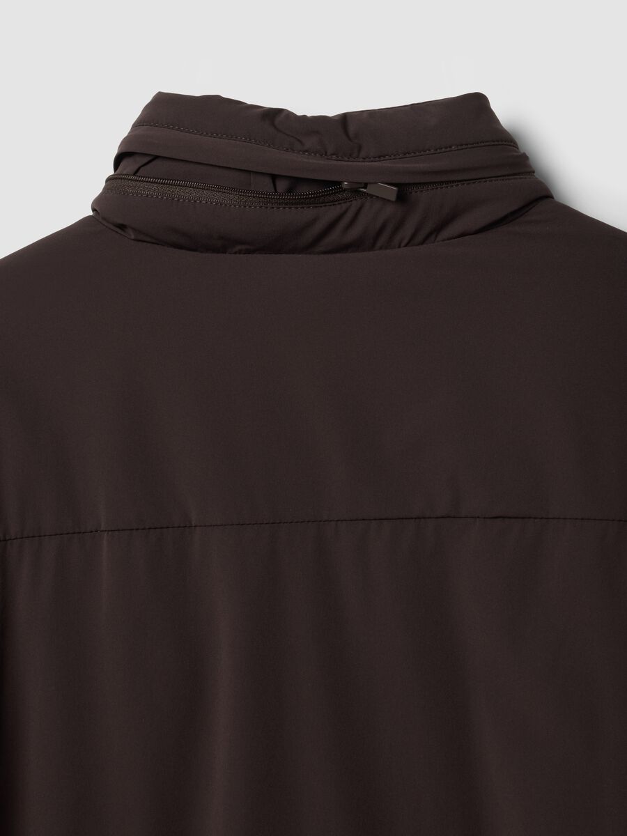 Brown padded stretch-fabric jacket, regular fit_2