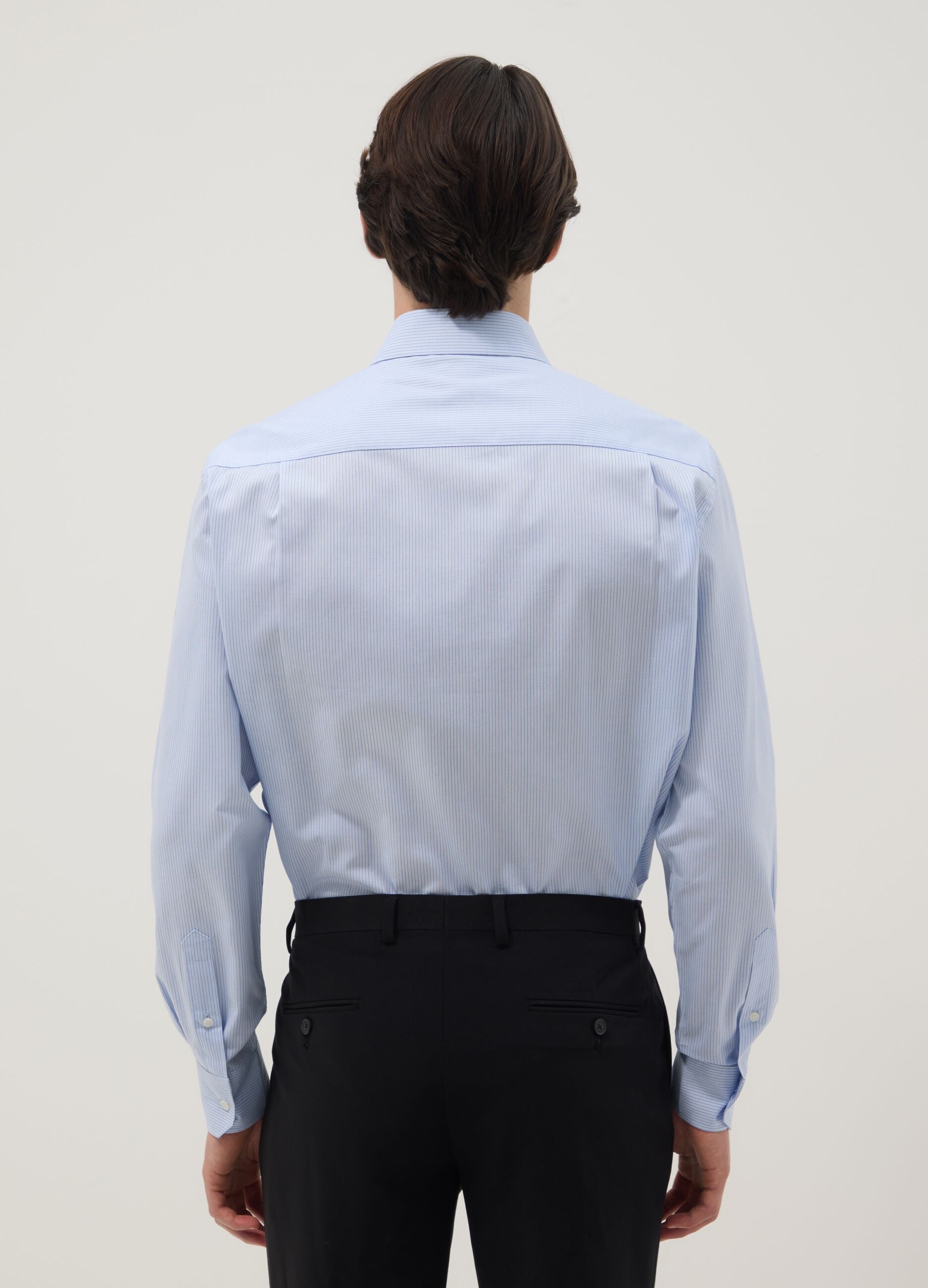 Multicolour striped pure cotton shirt - regular fit