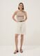 Beige regular fit tank top with metallic appliqu&eacute;s_1