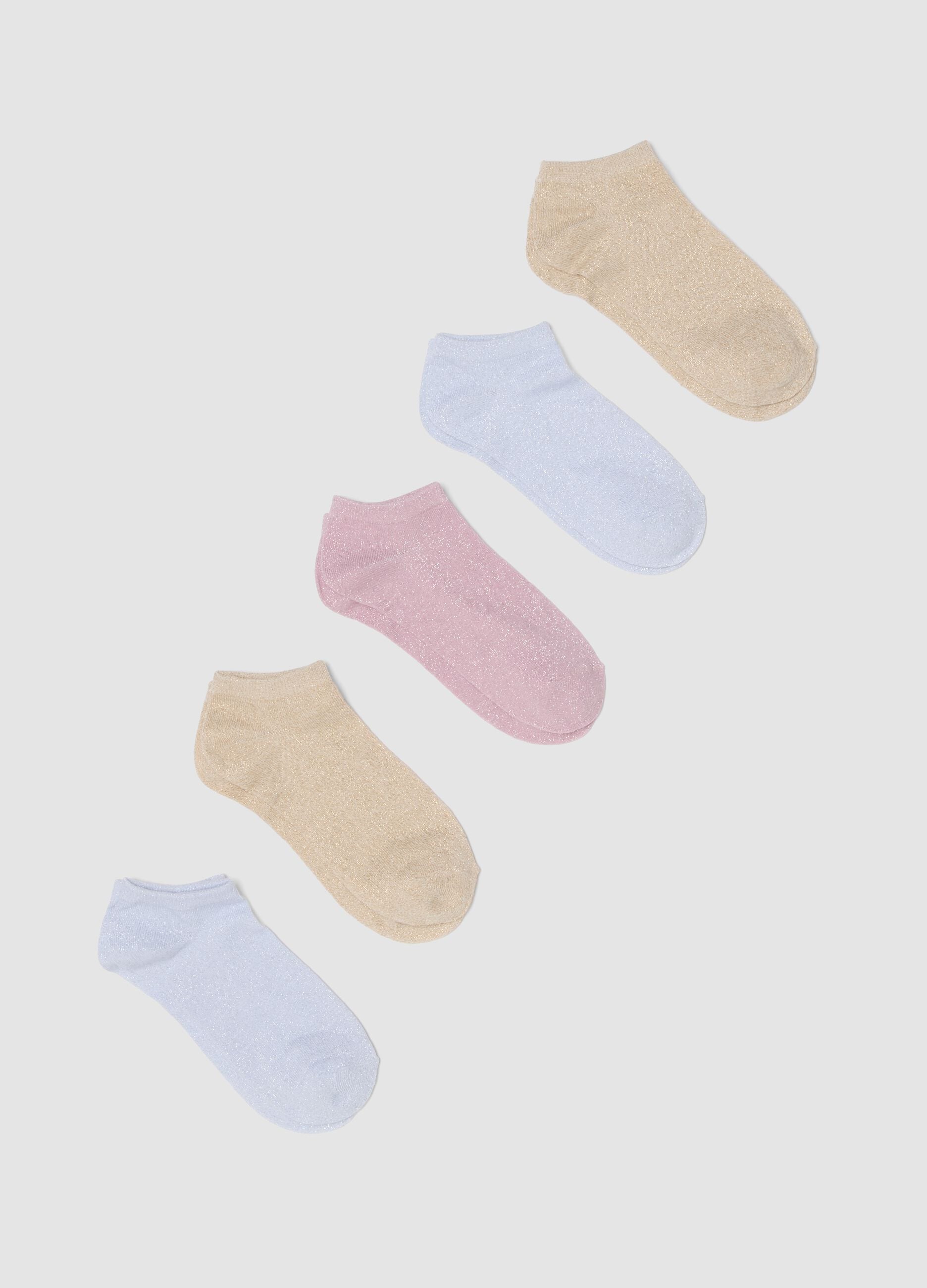 Five-pack of pink organic cotton socks