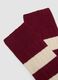 Red Stretch Cotton Blend Tennis Socks with Stripes_2