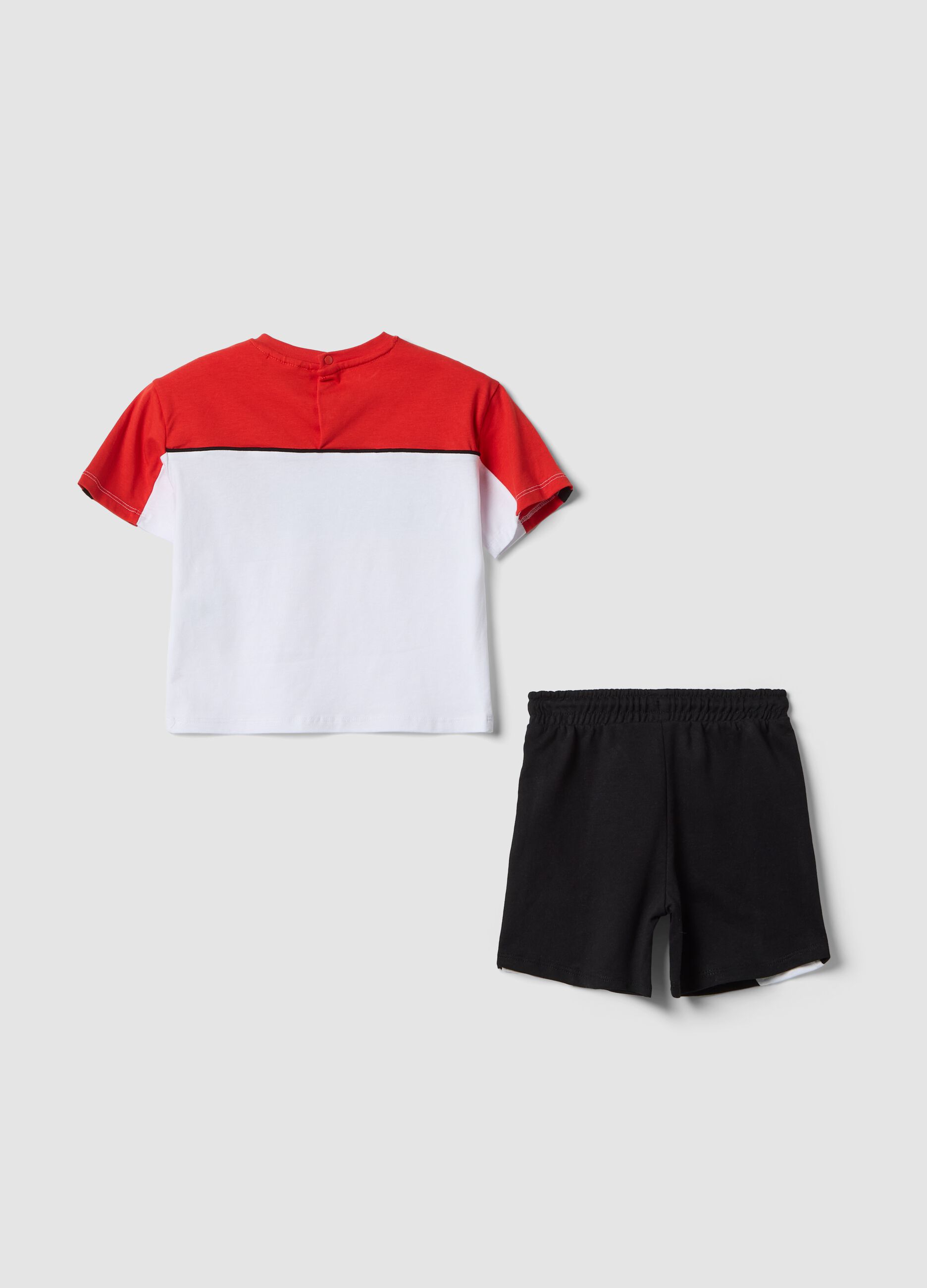 Red Ducati kids&rsquo; jogger set in stretch cotton, regular fit