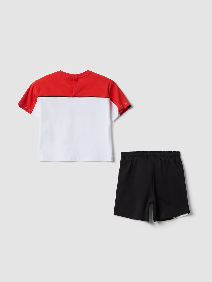 Red Ducati kids&rsquo; jogger set in stretch cotton, regular fit_1