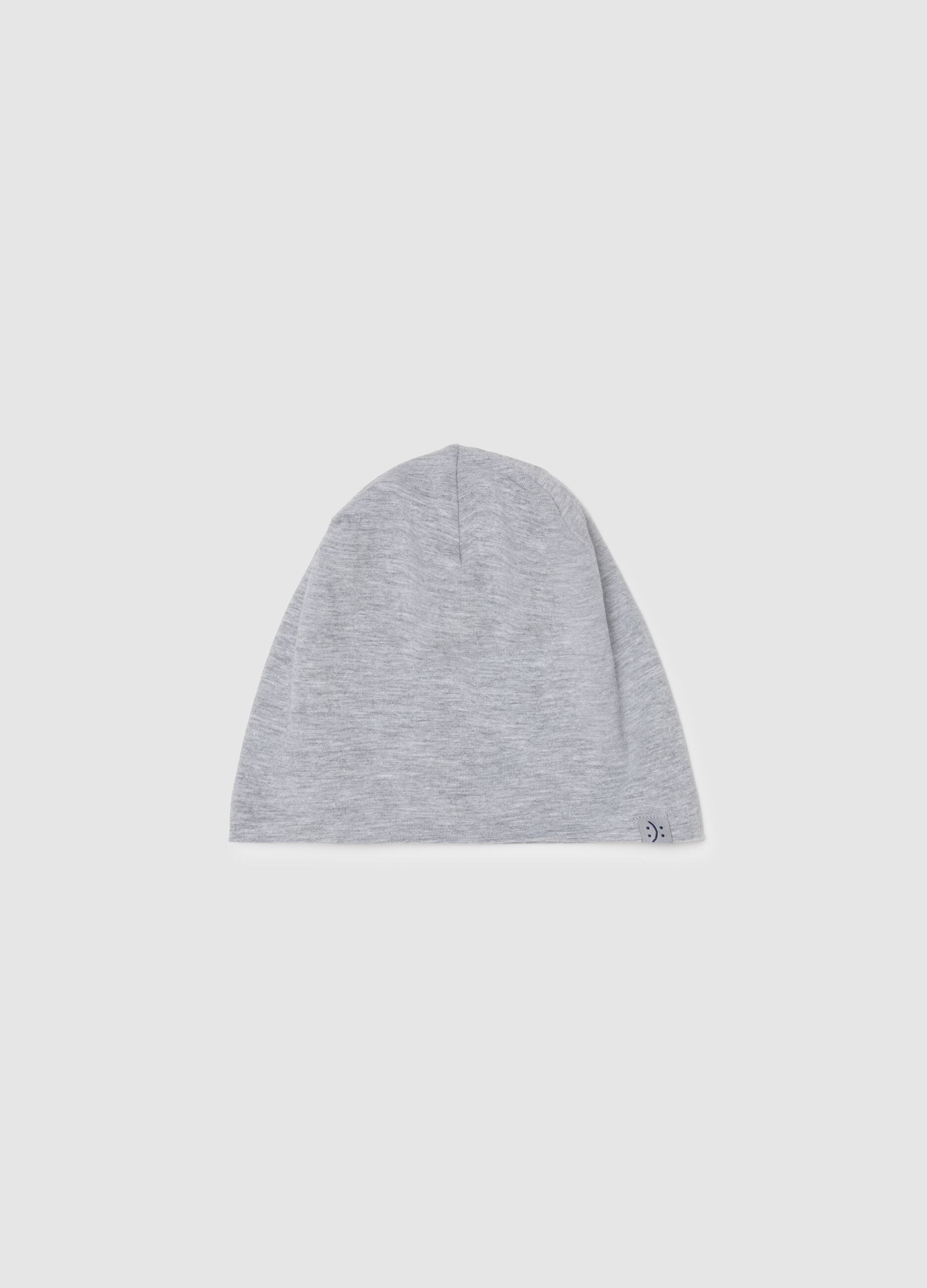 Grey Stretch Cotton Kids' Hat with Comfortable Fit
