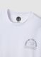 White pure cotton short-sleeve T-shirt, relaxed fit with print_5