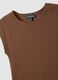 Brown sleeveless fitted dress in stretch cotton_5