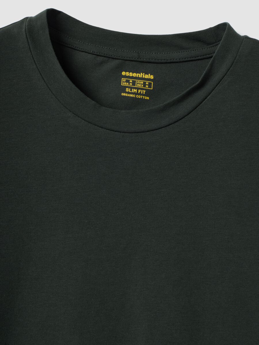 Green organic cotton slim-fit short-sleeve T-shirt_2