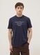 Blue short-sleeve pure cotton regular-fit T-shirt_2