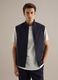Ultra-light blue regular fit gilet with full zip_0