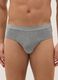 Triple pack of grey stretch cotton briefs regular fit_1