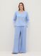 Pure cotton light blue regular fit pyjama top with Henley collar_1