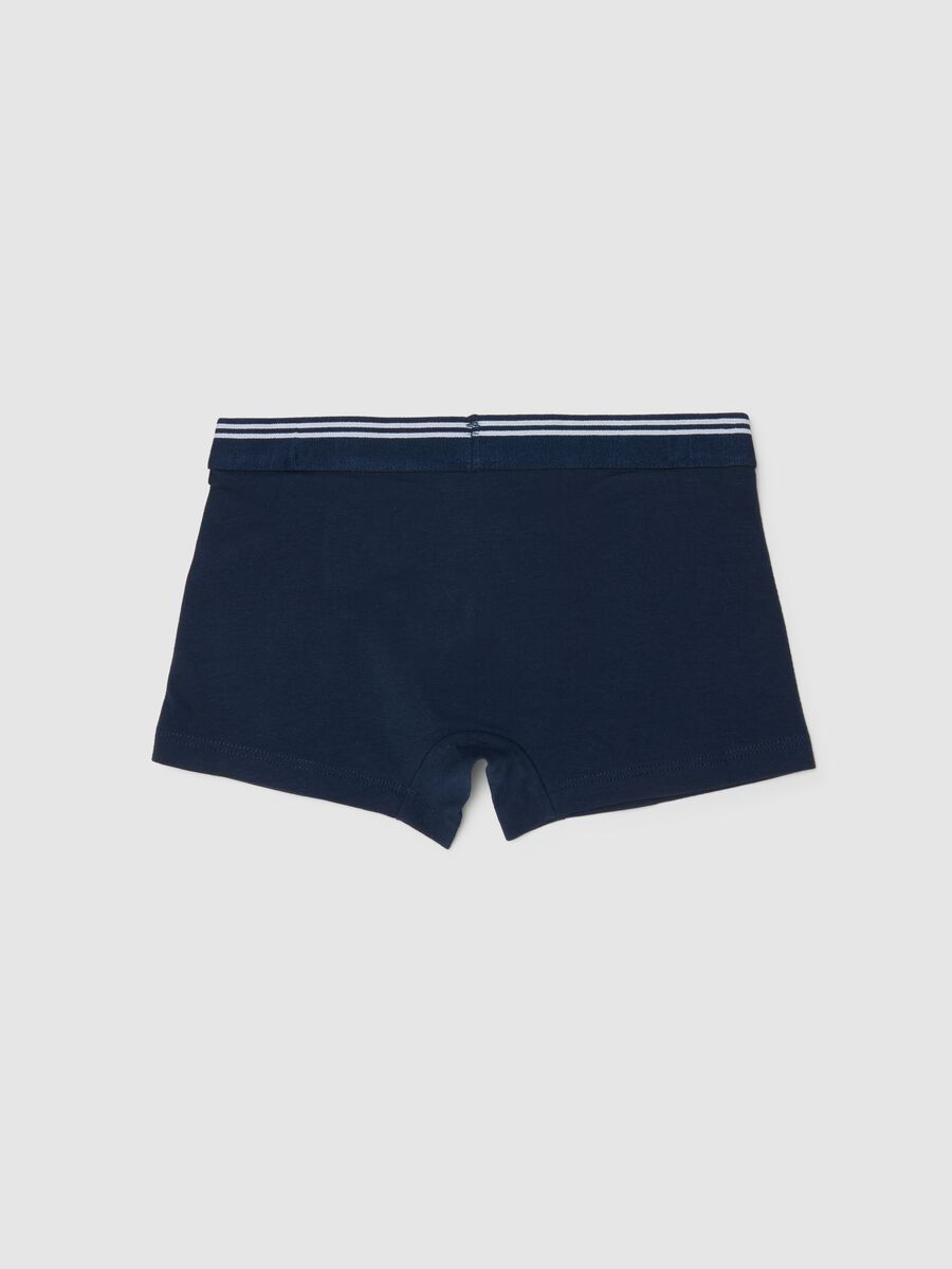 Boys' blue stretch cotton regular fit boxers_1