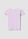 Purple organic cotton girls&rsquo; T-shirt with seaside print_1