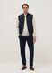 Blue regular fit gilet with full zip_0