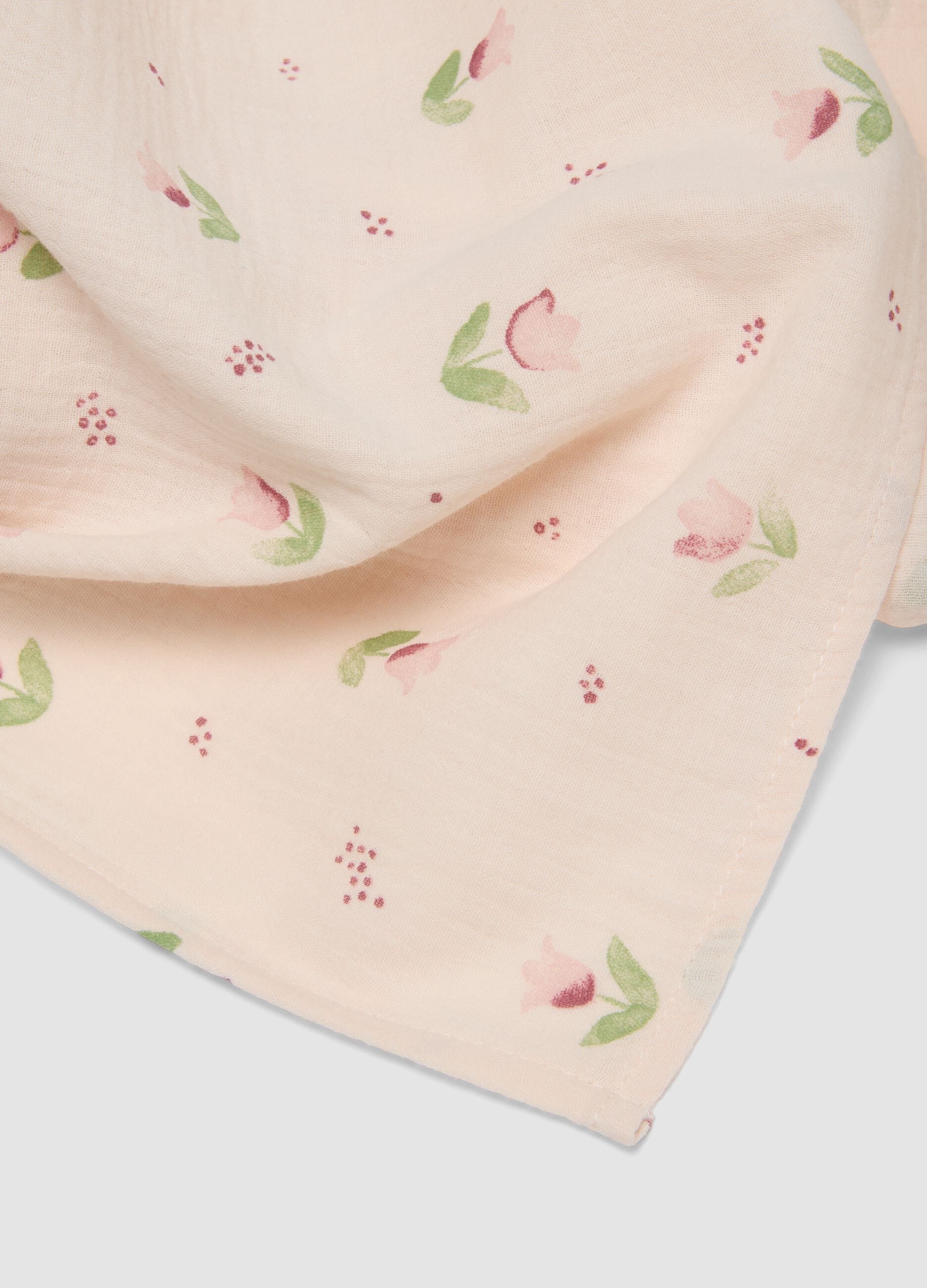 2-pack pink pure cotton baby girl blankets