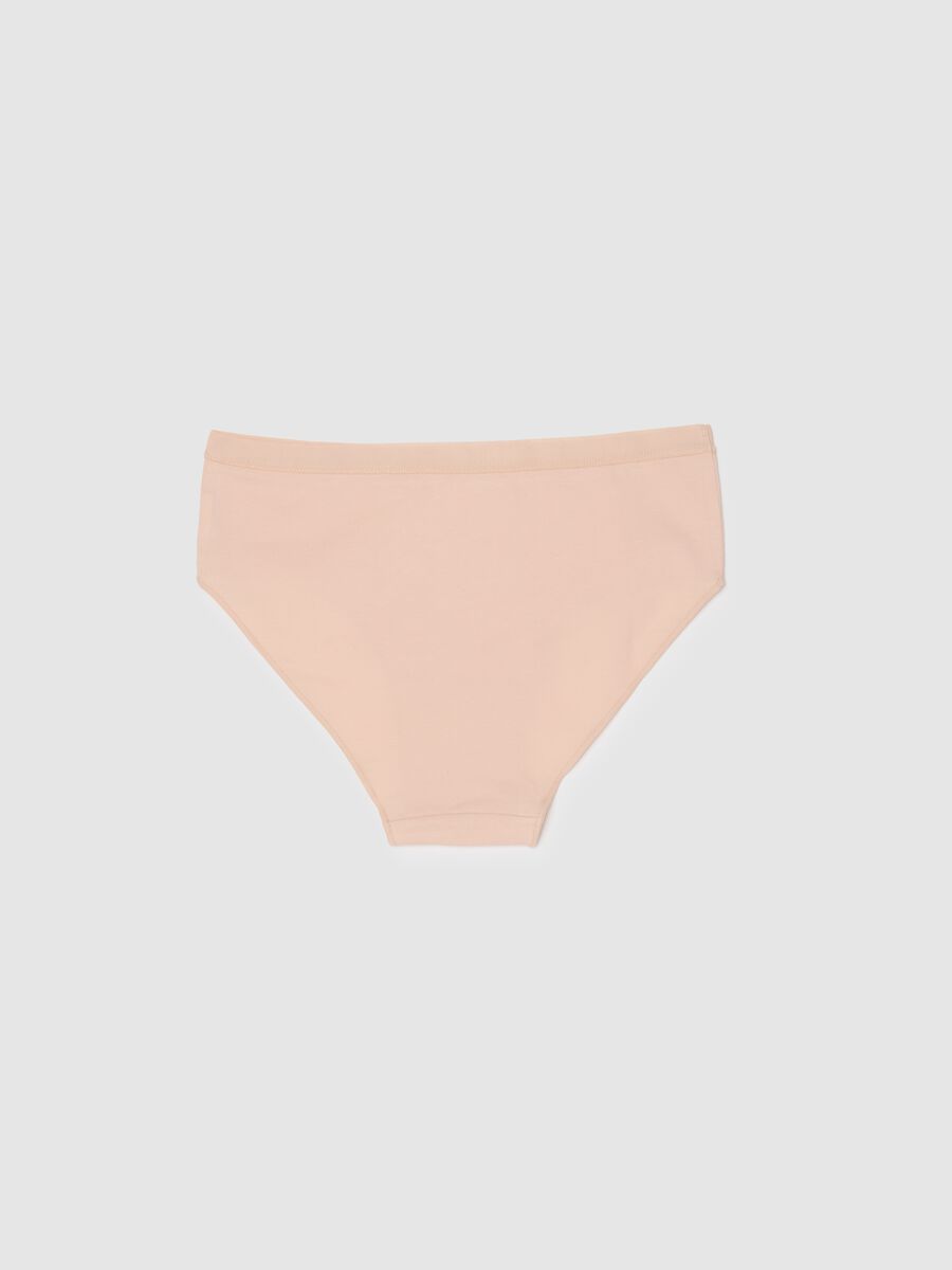 Regular fit pink stretch cotton girl culottes_1