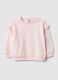 Pure cotton pink regular fit sweatshirt with frills for baby girl_0