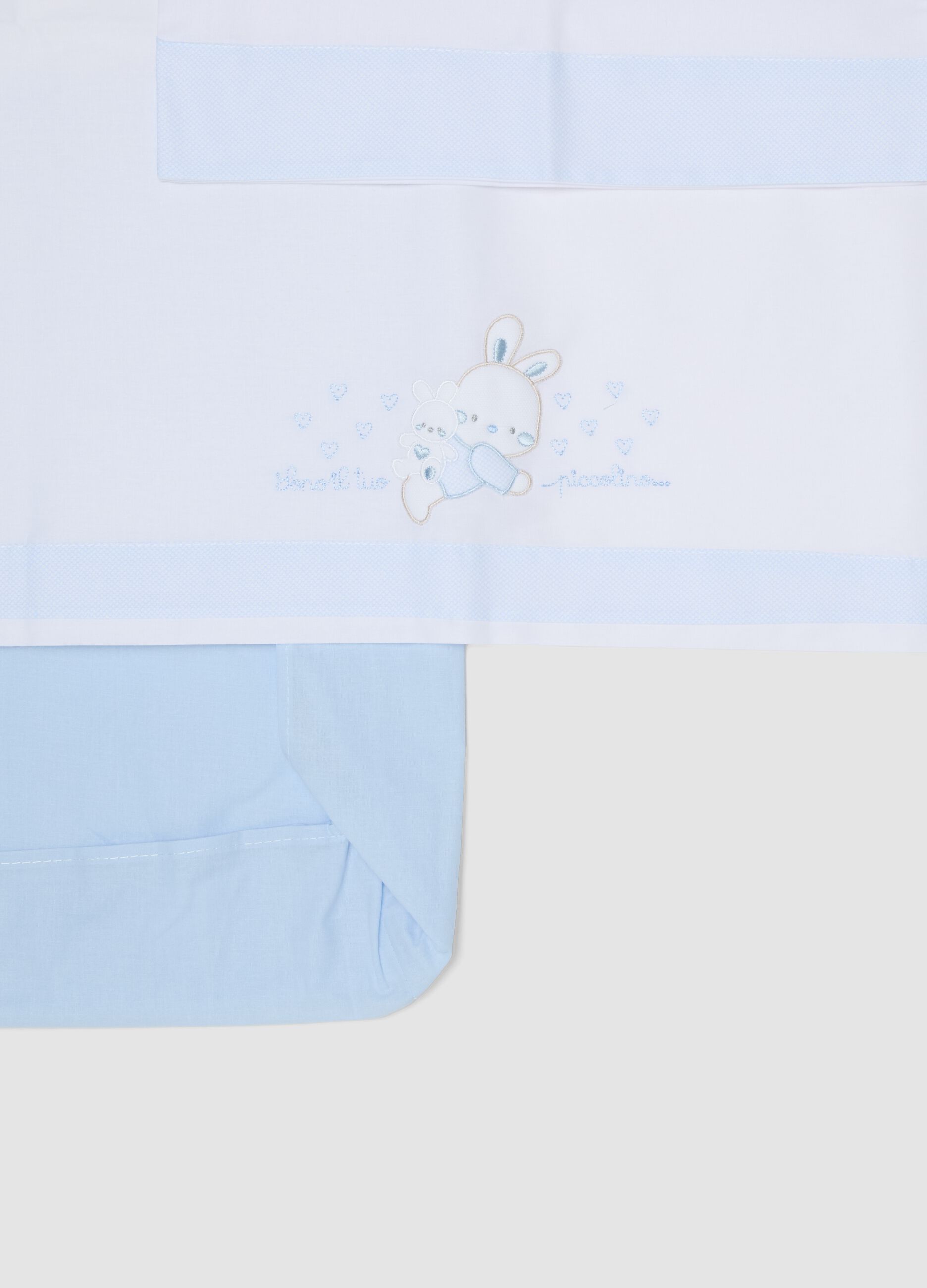 Multicolour Pure Cotton Cot Sheet Set for Newborns