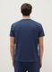 Blue Cotton Blend Crew Neck T-shirt Regular Fit_2