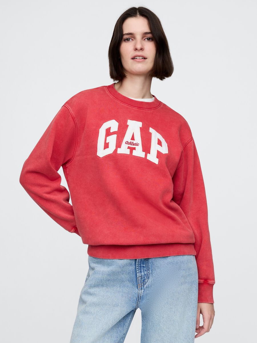 Felpa rossa con logo Gap_0