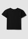 Girls' regular fit black pure cotton T-shirt with print_1