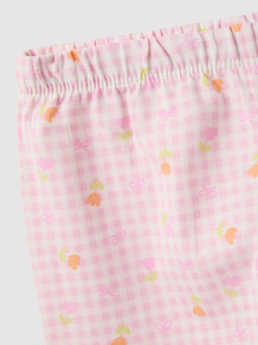 Pink pure cotton regular fit pyjamas for girls_3