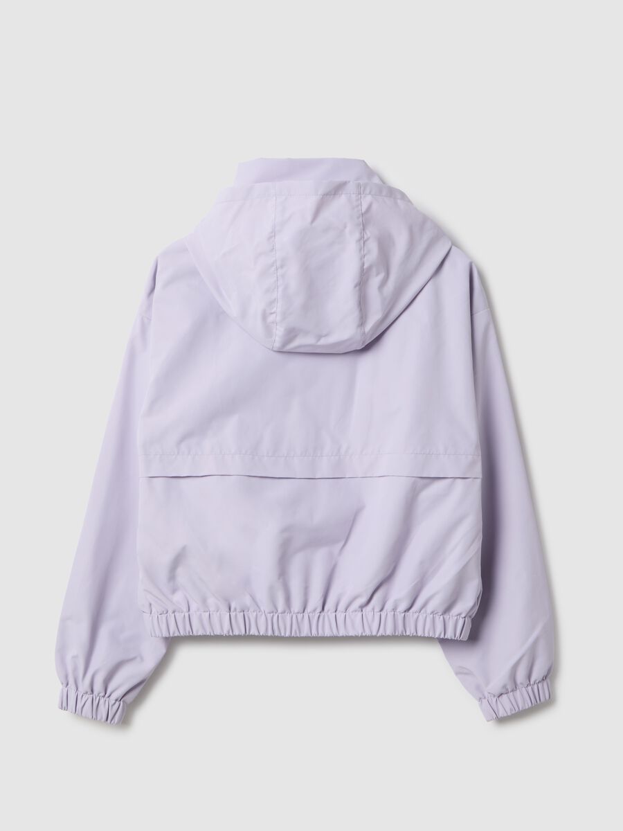 Purple hooded jacket for girls regular fit_4