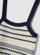 Fitted pure cotton multicolour striped vest with thin straps_5