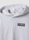 Grey oversized cotton and viscose blend hoodie for boys_2