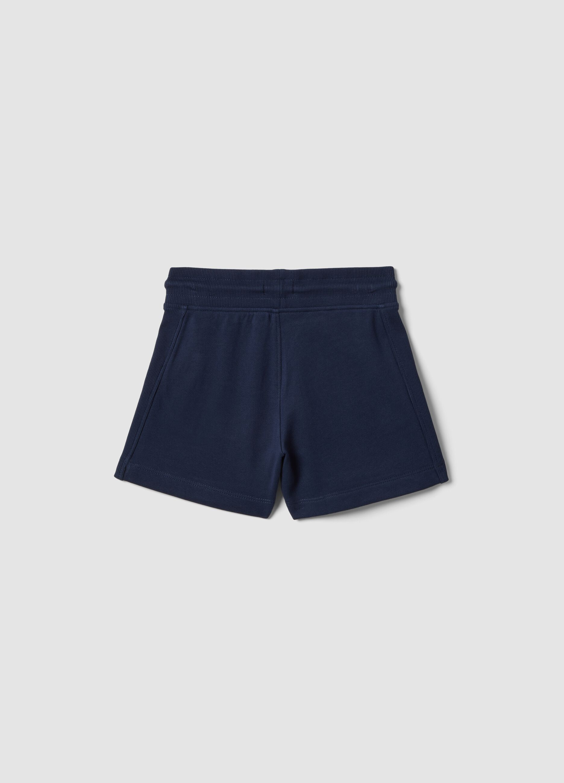 Girls&rsquo; blue 100% cotton shorts, regular fit