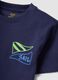Blue pure cotton boys&rsquo; T-shirt with sailing print_2