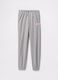 Grey joggers with drawstring and logo patch_4