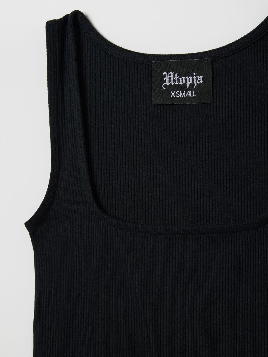 Tank Top Square Neck Black_5