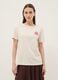 Beige pure cotton relaxed-fit T-shirt with floral print_2