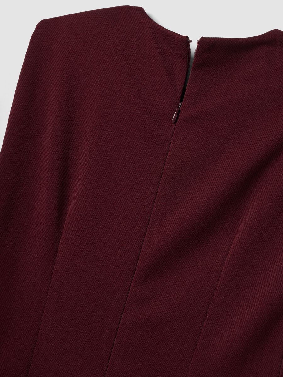 Red midi dress in stretch fabric, slim fit_6